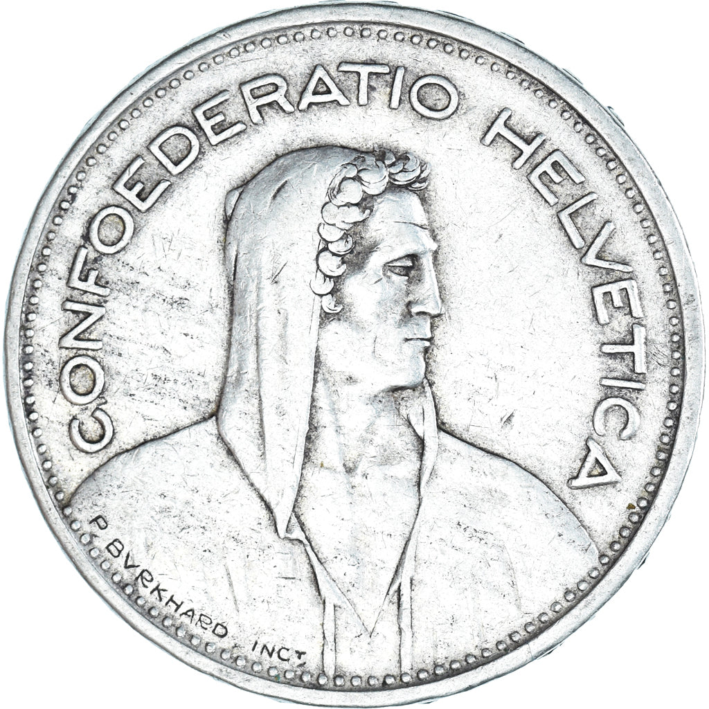 Coin, Switzerland, 5 Francs, 1932, Bern, EF(40-45), Silver, KM:40