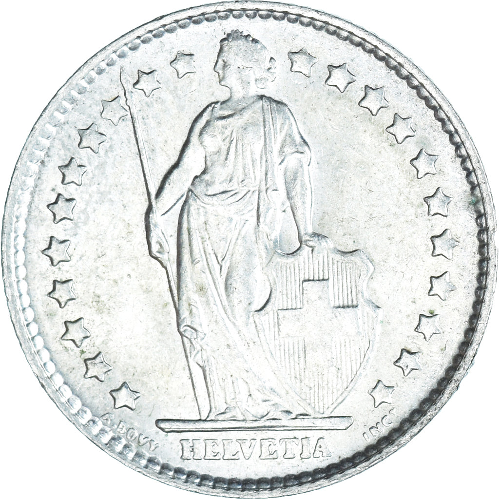 Moneta, Szwajcaria, Franc, 1964, Bern, MS(63), Srebro, KM:24