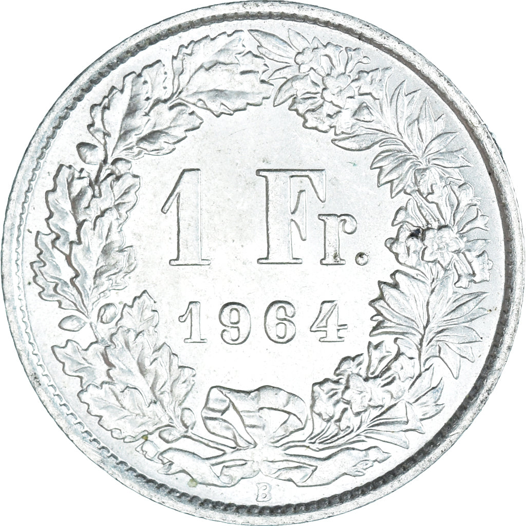 Moneta, Szwajcaria, Franc, 1964, Bern, MS(63), Srebro, KM:24