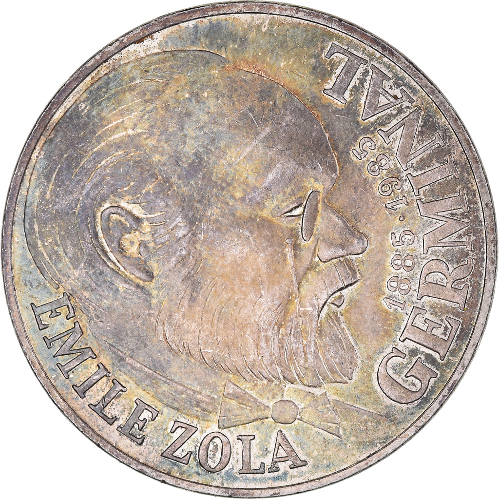 Munten, Frankrijk, Germinal, 100 Francs, 1985, PR, Zilver, KM:957, Gadoury:900