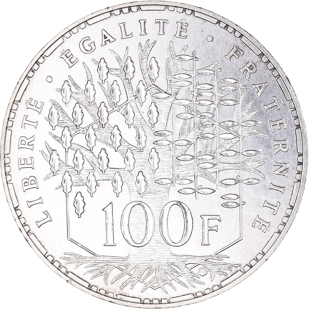 Munten, Frankrijk, Panthéon, 100 Francs, 1982, Paris, PR, Zilver, KM:951.1