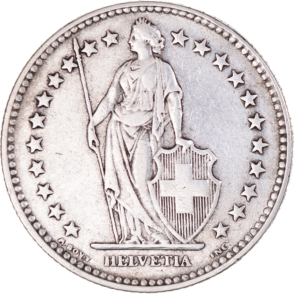 Coin, Switzerland, 2 Francs, 1931, Bern, AU(50-53), Silver, KM:21