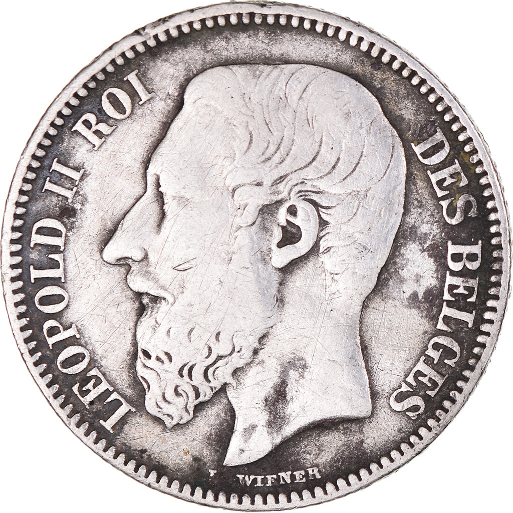 Coin, Belgium, Leopold II, 2 Francs, 2 Frank, 1867, VF(30-35), Silver, KM:30.1