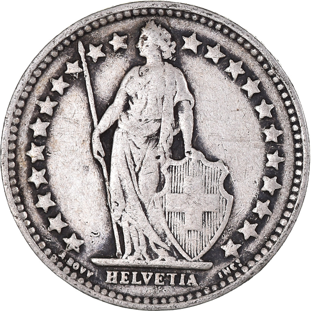 Munten, Zwitserland, 1/2 Franc, 1914, Bern, FR+, Zilver, KM:23