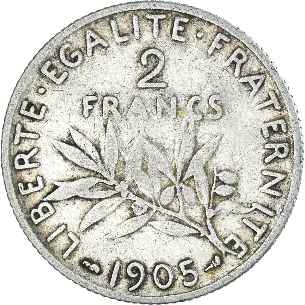 Coin, France, Semeuse, 2 Francs, 1905, Paris, VF(30-35), Silver, KM:845.1