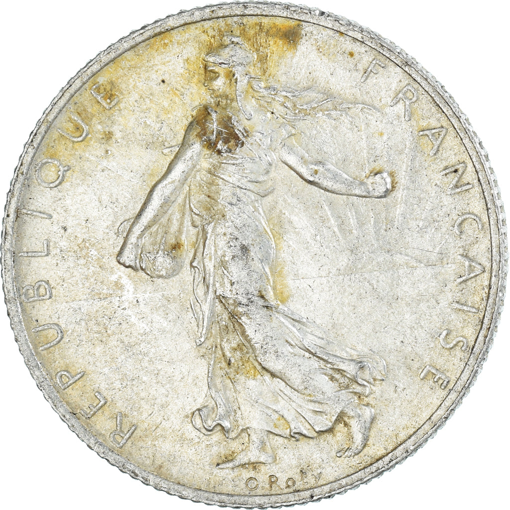 Coin, France, Semeuse, 2 Francs, 1916, Paris, AU(55-58), Silver, KM:845.1