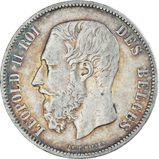 Coin, Belgium, Leopold II, 5 Francs, 5 Frank, 1869, EF(40-45), Silver, KM:24