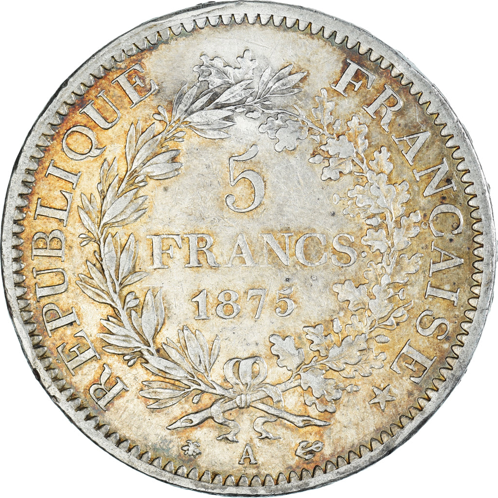 Münze, Frankreich, Hercule, 5 Francs, 1875, Paris, SS, Silber, KM:820.1