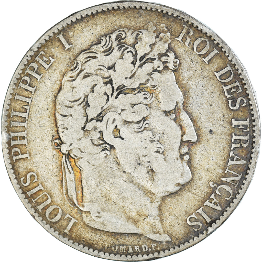 Moneta, Francja, Louis-Philippe, 5 Francs, 1844, Lille, VF(30-35), Srebro