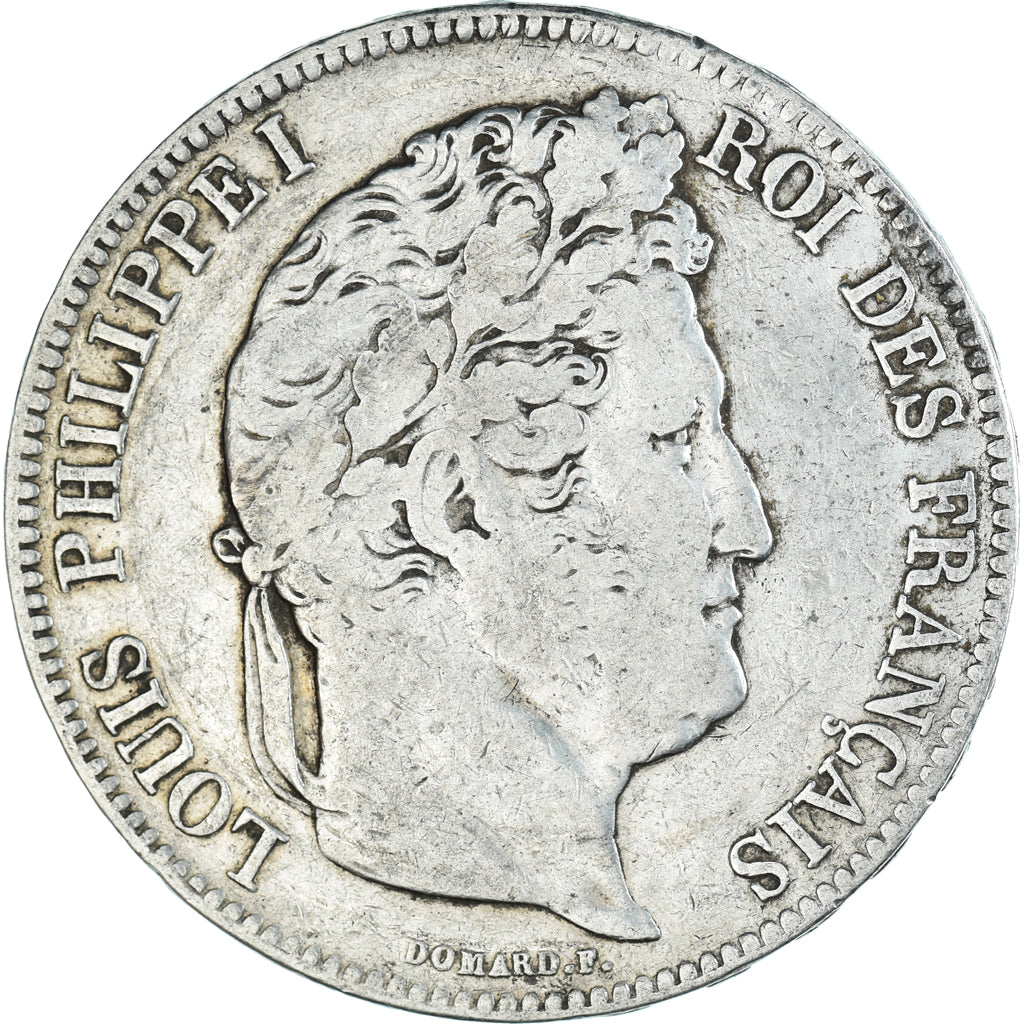 Moneta, Francja, Louis-Philippe, 5 Francs, 1833, Strasbourg, VF(30-35), Srebro
