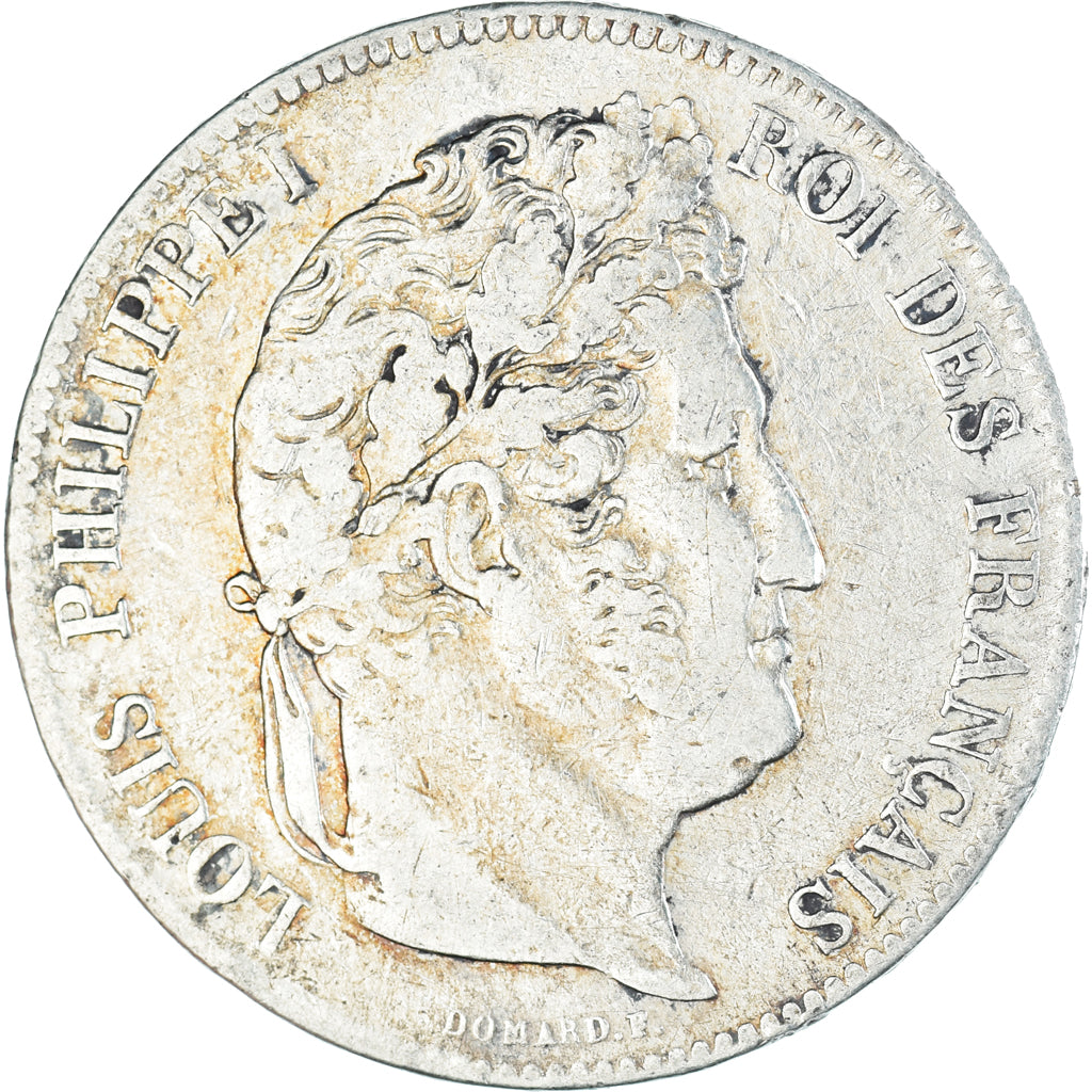 Moneda, Francia, Louis-Philippe, 5 Francs, 1837, Lille, MBC, Plata, KM:749.13