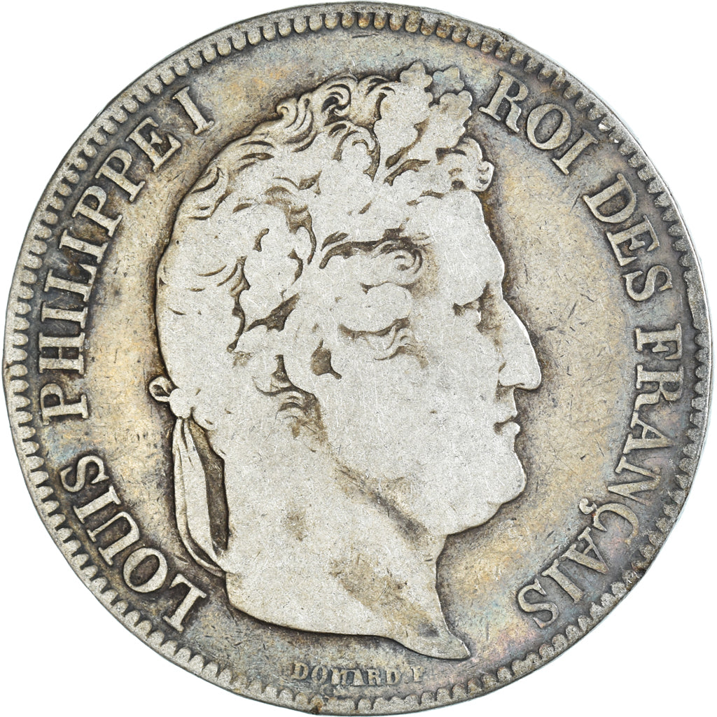 Moneta, Francia, Louis-Philippe, 5 Francs, 1843, Lille, MB, Argento, KM:749.13