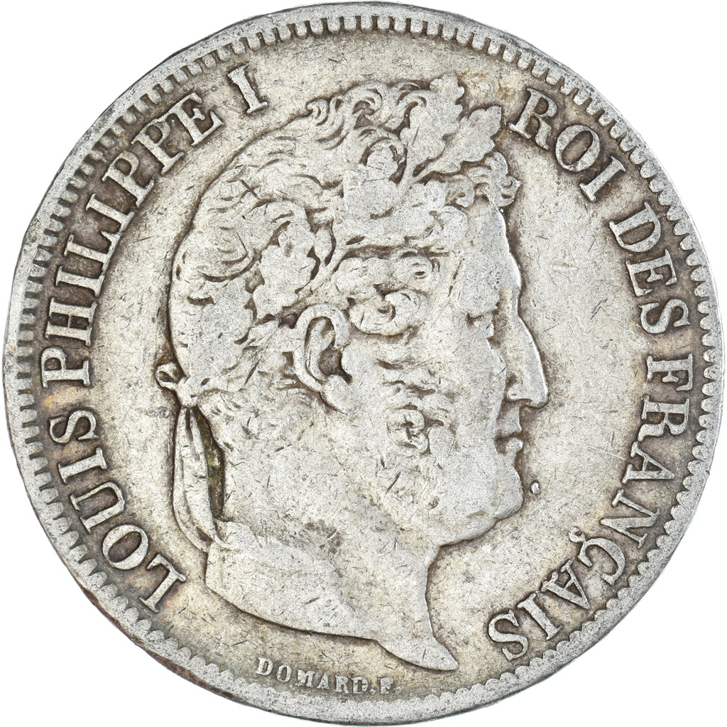 Moneta, Francia, Louis-Philippe, 5 Francs, 1831, Paris, MB+, Argento, KM:745.1