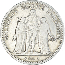 Münze, Frankreich, Hercule, 5 Francs, 1849, Paris, S+, Silber, KM:756.1