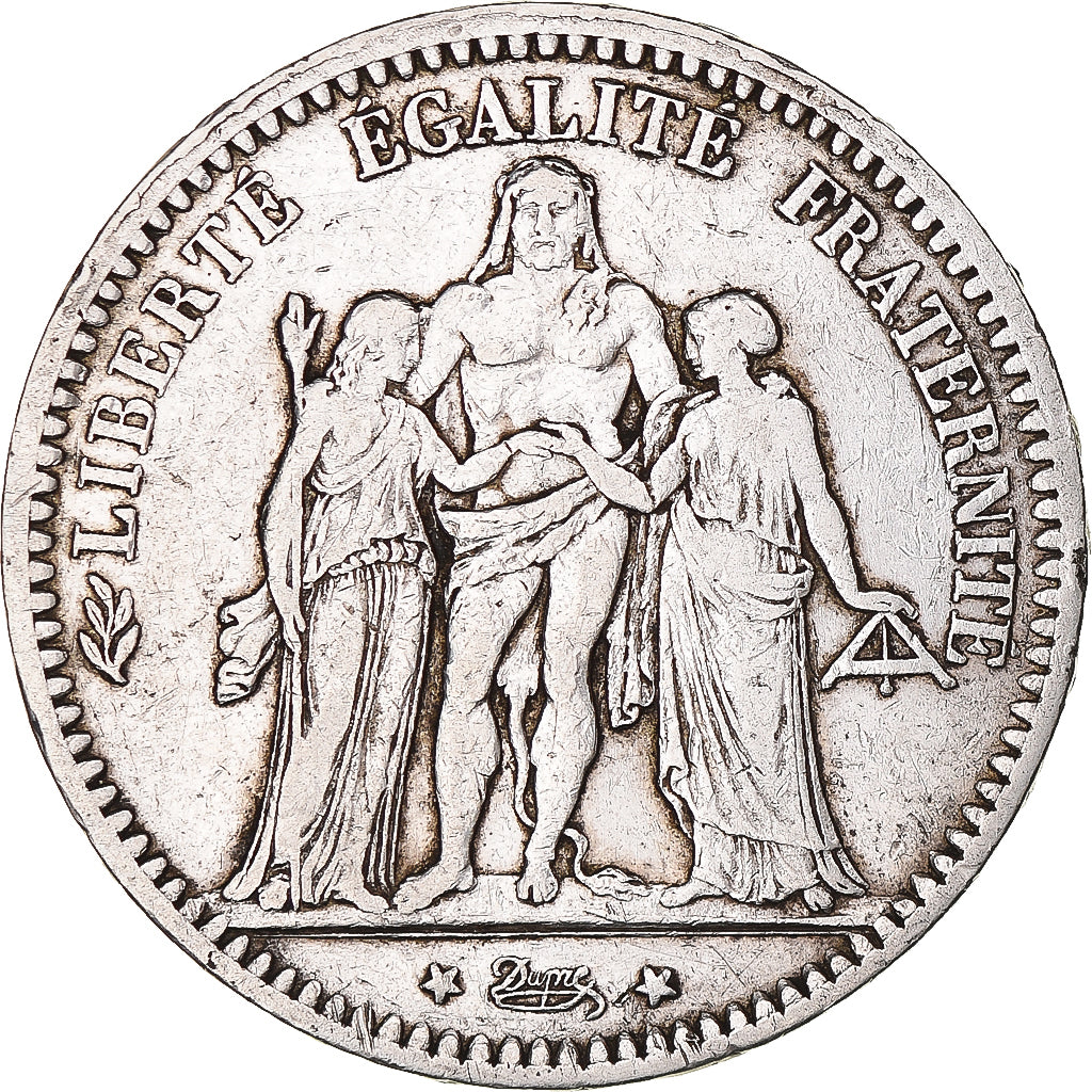 Münze, Frankreich, Hercule, 5 Francs, 1873, Paris, S+, Silber, KM:820.1