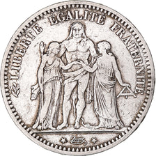 Coin, France, Hercule, 5 Francs, 1873, Bordeaux, VF(30-35), Silver, KM:820.2