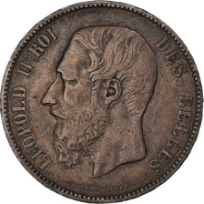 Coin, Belgium, Leopold II, 5 Francs, 5 Frank, 1869, VF(30-35), Silver, KM:24