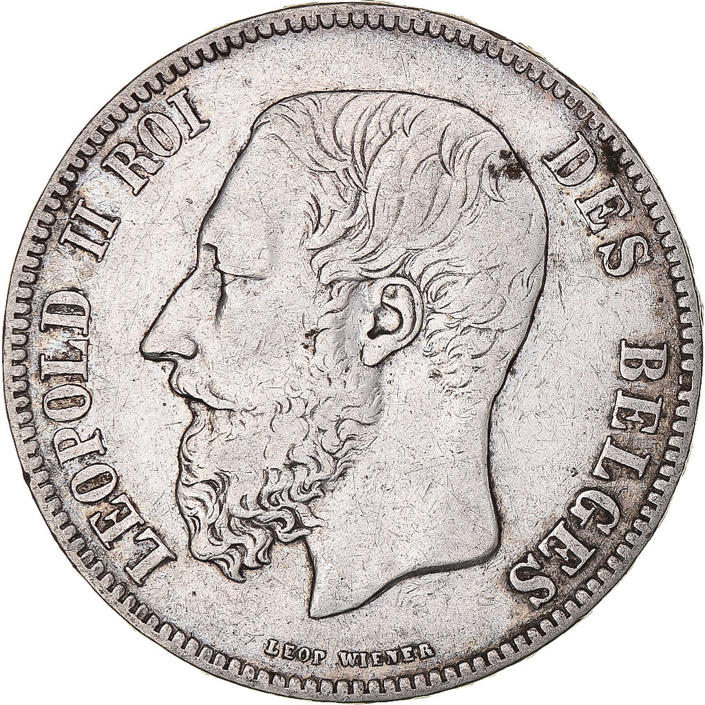 Moneta, Belgio, Leopold II, 5 Francs, 5 Frank, 1868, Brussels, MB+, Argento