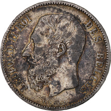 Coin, Belgium, Leopold II, 5 Francs, 5 Frank, 1869, EF(40-45), Silver, KM:24