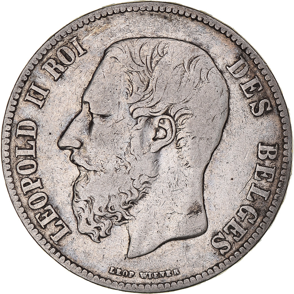 Münze, Belgien, Leopold II, 5 Francs, 5 Frank, 1870, Brussels, S+, Silber