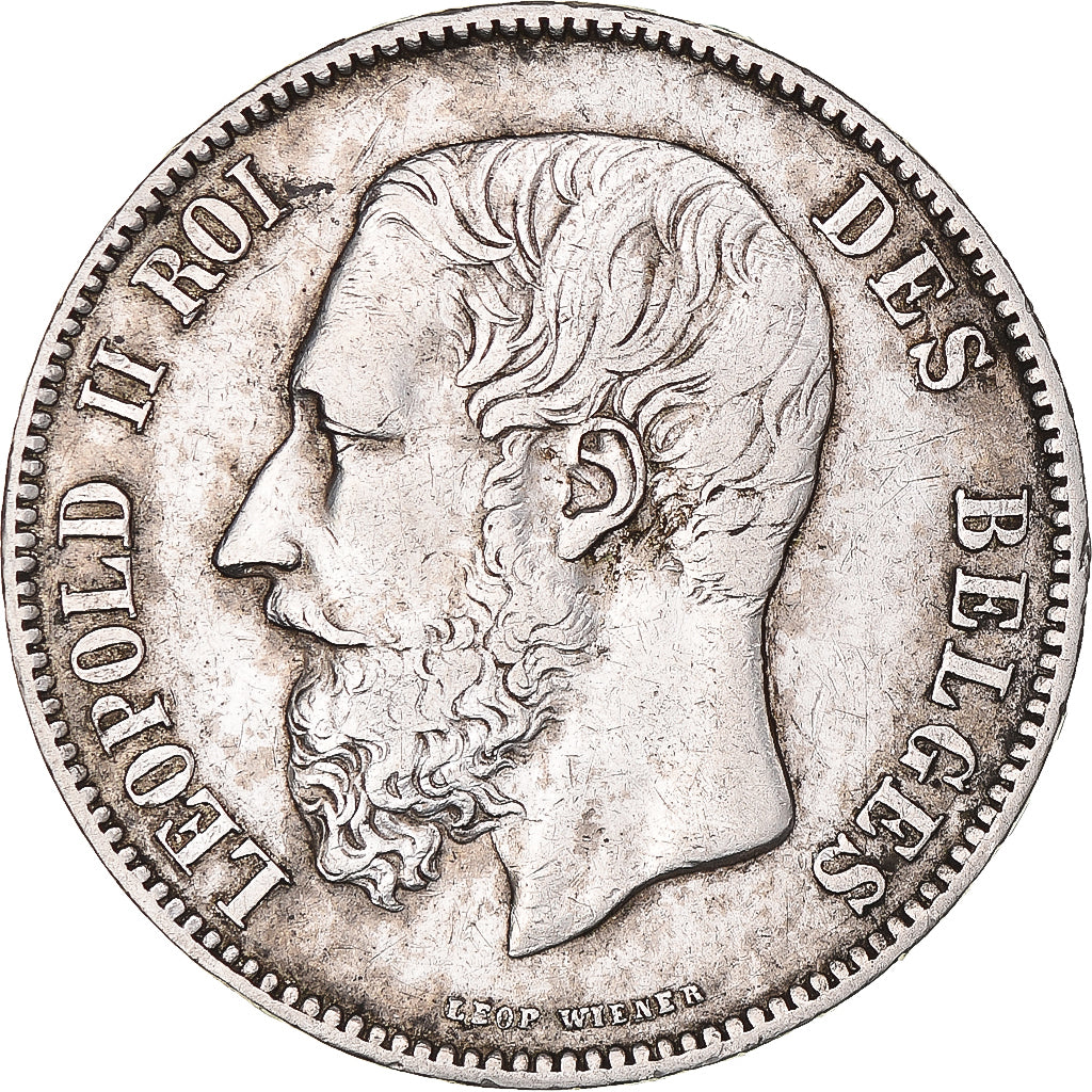 Monnaie, Belgique, Leopold II, 5 Francs, 5 Frank, 1870, Bruxelles, TTB, Argent