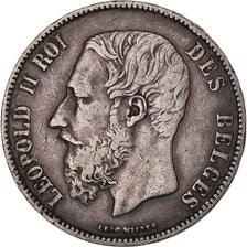 Coin, Belgium, Leopold II, 5 Francs, 5 Frank, 1873, EF(40-45), Silver, KM:24