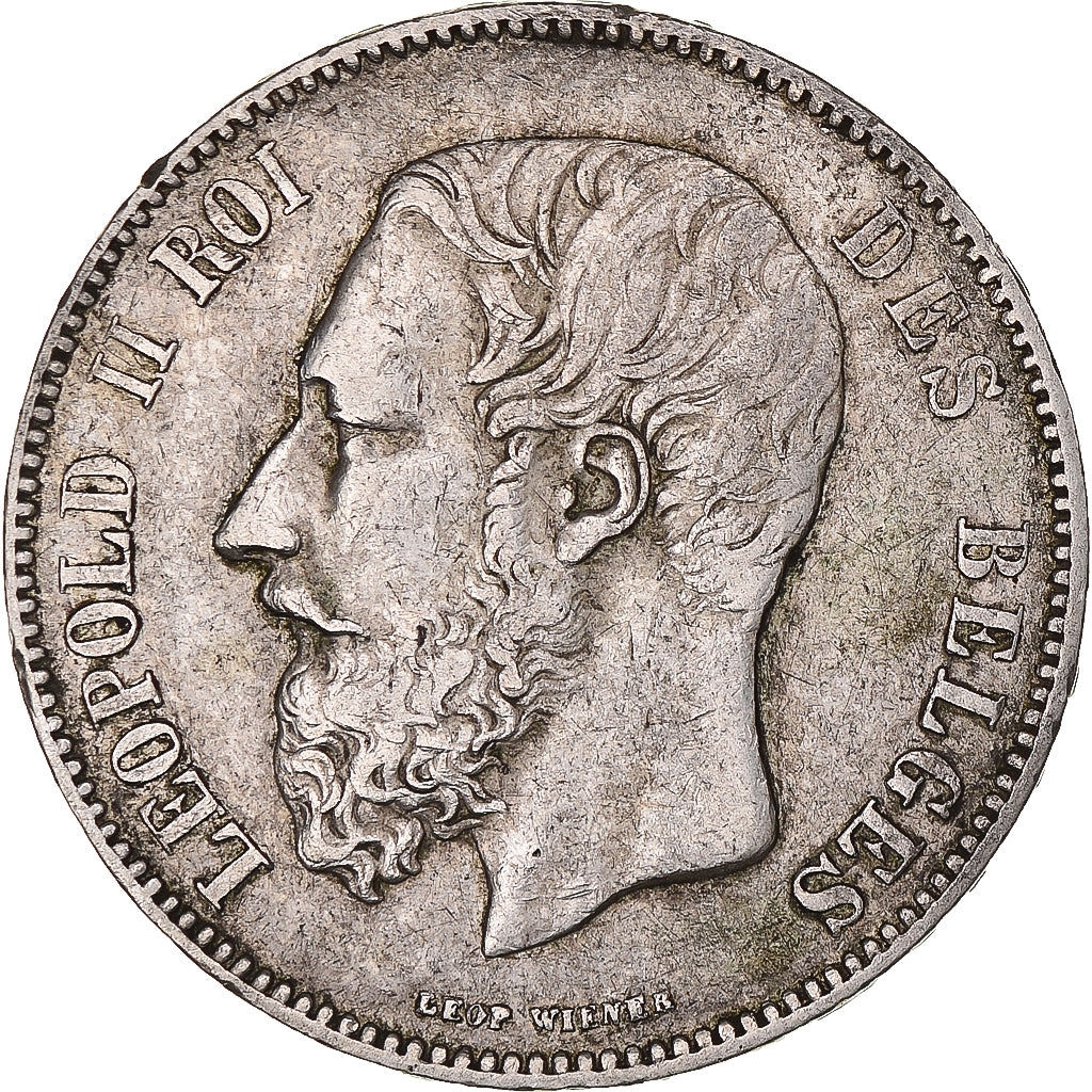 Münze, Belgien, Leopold II, 5 Francs, 5 Frank, 1873, SS+, Silber, KM:24