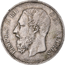 Monnaie, Belgique, Leopold II, 5 Francs, 5 Frank, 1873, TTB+, Argent, KM:24