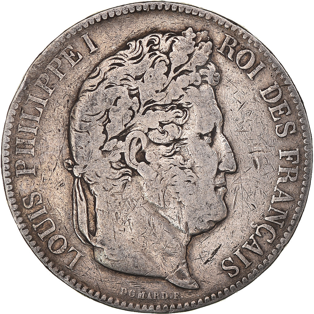 Coin, France, Louis-Philippe, 5 Francs, 1832, Lille, VF(20-25), Silver
