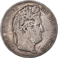 Coin, France, Louis-Philippe, 5 Francs, 1832, Lille, VF(20-25), Silver