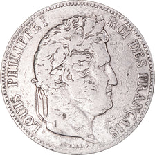 Coin, France, Louis-Philippe, 5 Francs, 1843, Rouen, VF(20-25), Silver