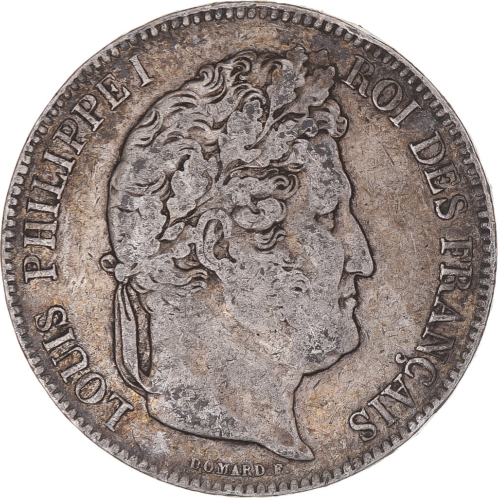 Coin, France, Louis-Philippe, 5 Francs, 1843, Lille, VF(30-35), Silver