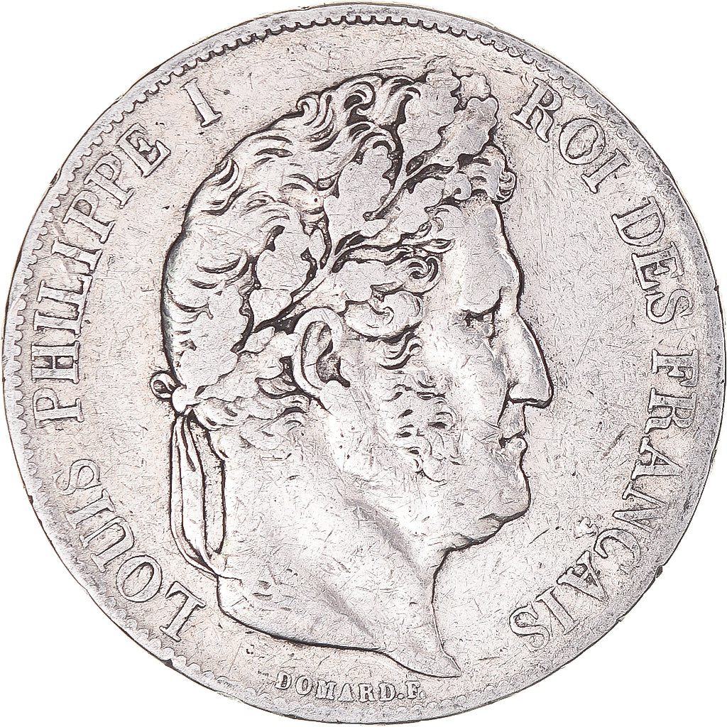 Coin, France, Louis-Philippe, 5 Francs, 1845, Paris, VF(30-35), Silver
