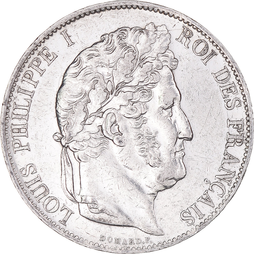Moneta, Francia, Louis-Philippe, 5 Francs, 1847, Strasbourg, BB+, Argento