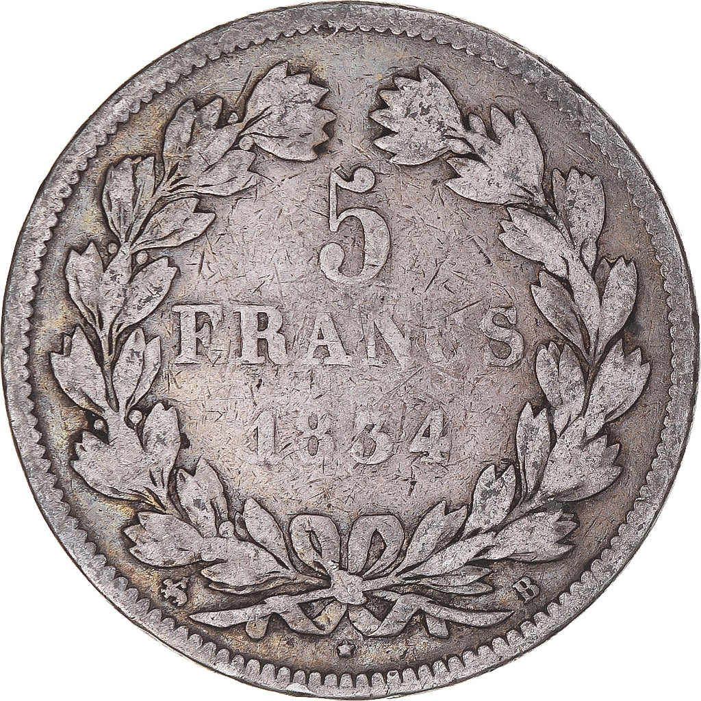Münze, Frankreich, Louis-Philippe, 5 Francs, 1834, Rouen, S, Silber, KM:749.2