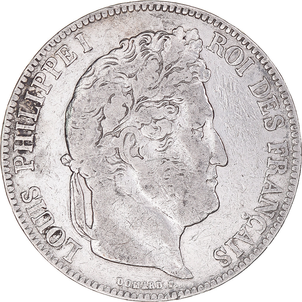 Coin, France, Louis-Philippe, 5 Francs, 1834, Rouen, VF(30-35), Silver