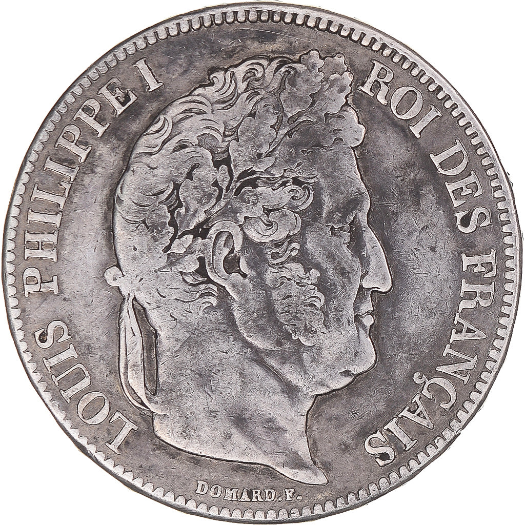 Coin, France, Louis-Philippe, 5 Francs, 1834, Lille, VF(30-35), Silver