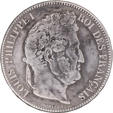 Moneta, Francia, Louis-Philippe, 5 Francs, 1834, Lille, MB+, Argento, KM:749.13