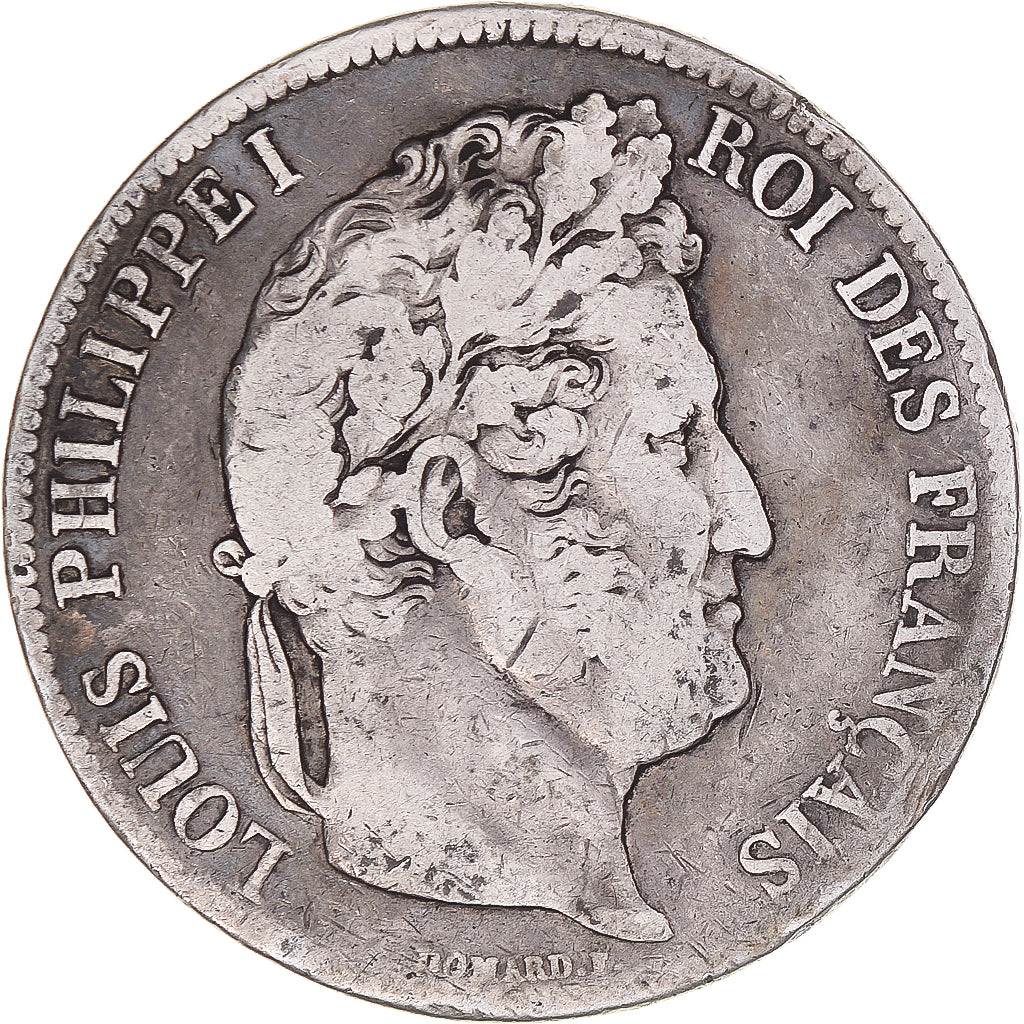 Münze, Frankreich, Louis-Philippe, 5 Francs, 1838, Paris, S, Silber, KM:749.1