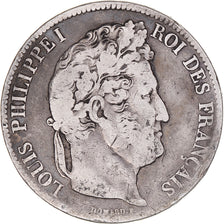 Moneta, Francia, Louis-Philippe, 5 Francs, 1838, Paris, MB, Argento, KM:749.1