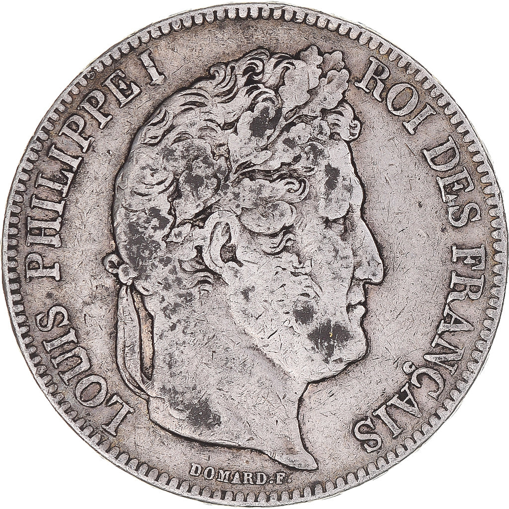 Coin, France, Louis-Philippe, 5 Francs, 1842, Rouen, VF(30-35), Silver