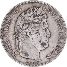 Coin, France, Louis-Philippe, 5 Francs, 1842, Rouen, VF(30-35), Silver