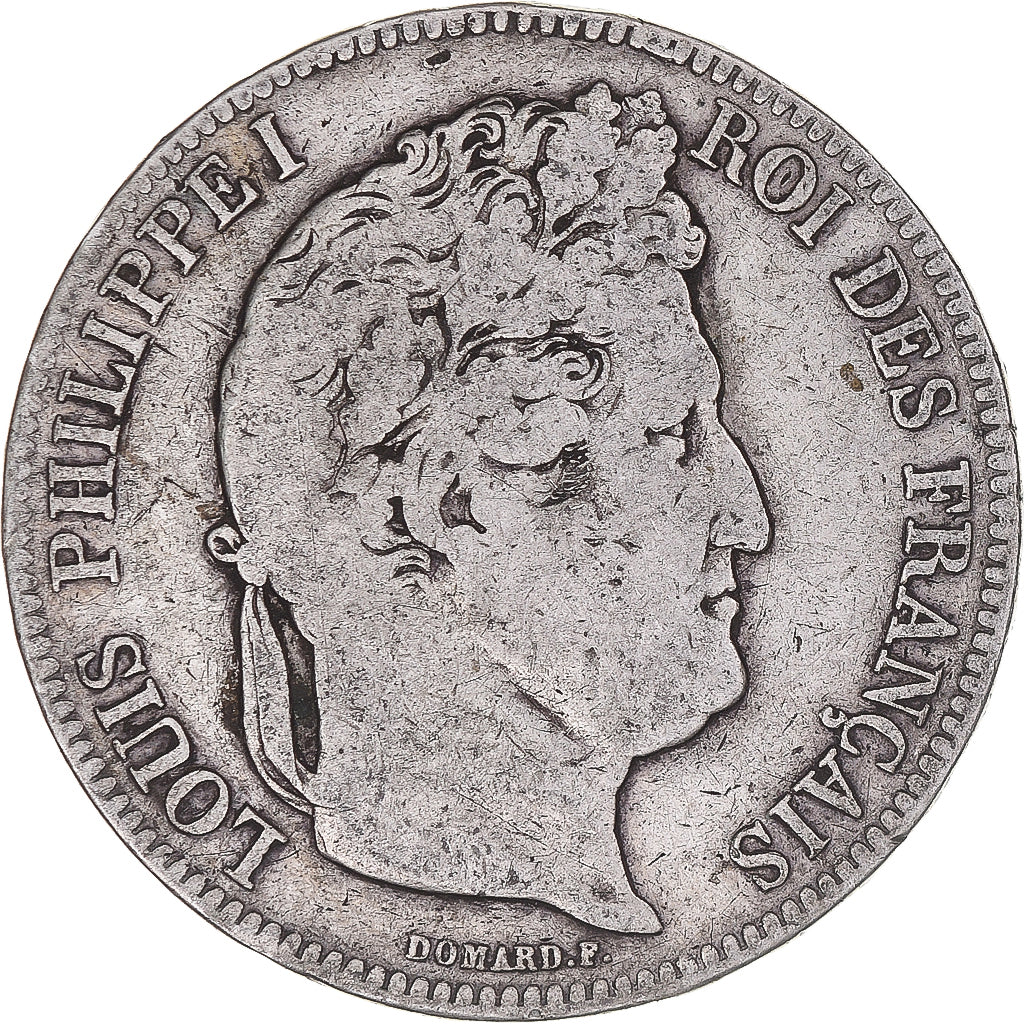 Coin, France, Louis-Philippe, 5 Francs, 1842, Lille, VF(20-25), Silver