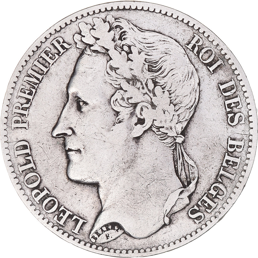 Moneta, Belgia, Leopold I, 5 Francs, 5 Frank, 1848, VF(30-35), Srebro, KM:3.2