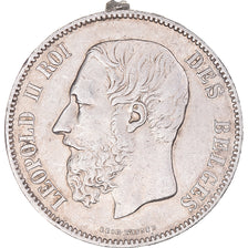 Coin, Belgium, Leopold II, 5 Francs, 5 Frank, 1869, EF(40-45), Silver, KM:24
