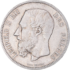 Coin, Belgium, Leopold II, 5 Francs, 5 Frank, 1871, VF(30-35), Silver, KM:24
