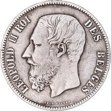 Coin, Belgium, Leopold II, 5 Francs, 5 Frank, 1871, VF(30-35), Silver, KM:24