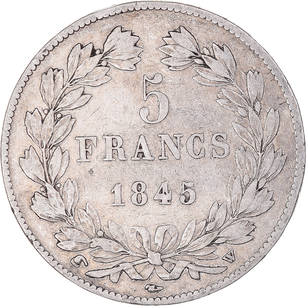 Coin, France, Louis-Philippe, 5 Francs, 1845, Lille, EF(40-45), Silver