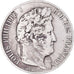 Moneda, Francia, Louis-Philippe, 5 Francs, 1847, Paris, BC+, Plata, KM:749.1
