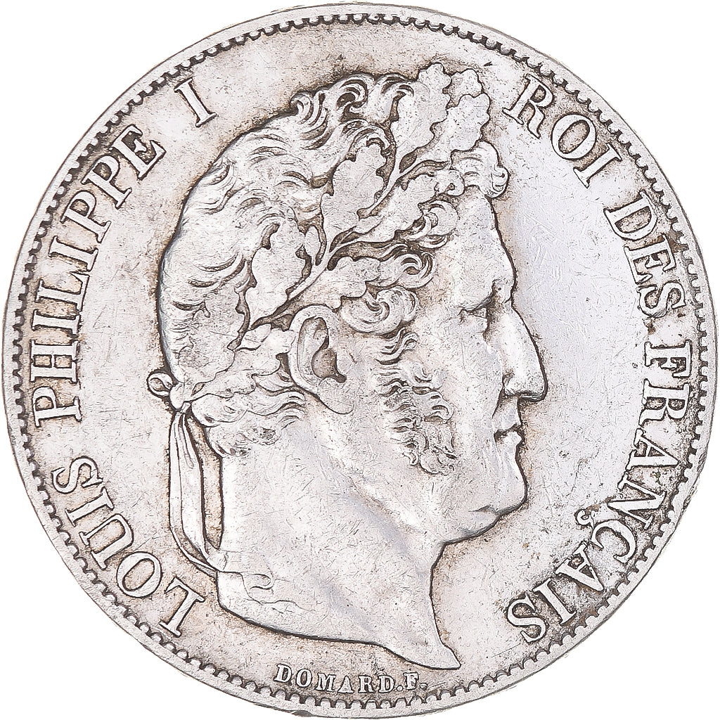 Moneta, Francja, Louis-Philippe, 5 Francs, 1847, Paris, AU(50-53), Srebro